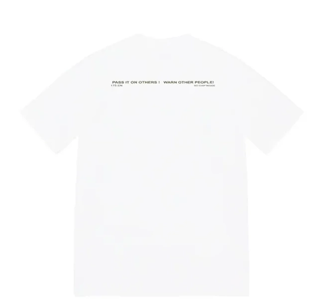 XL S T-shirt Logo sleeved Black Tee Short M Warning 22FW L Banner White Warning and 0527